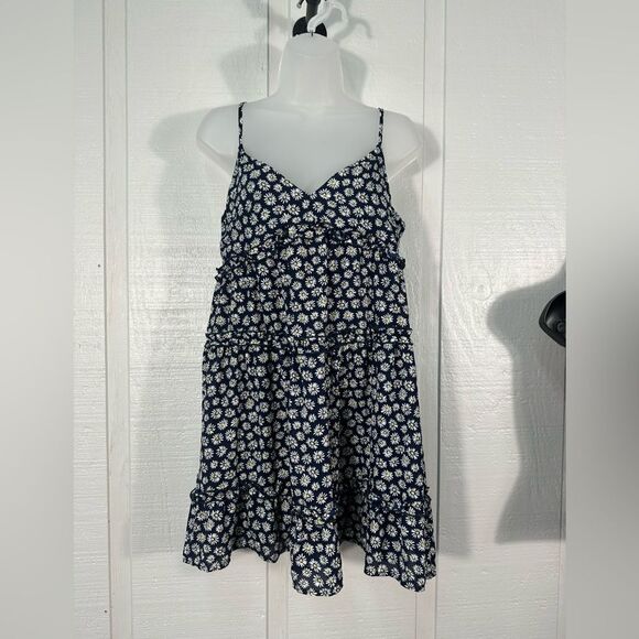 Dresses & Skirts - ROWA Navy Floral Spaghetti Strap Babydoll Dress Size XL NWT
